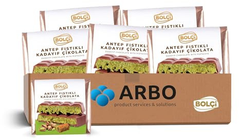 5x Bolci Dubai chocolate 65g barra - embalaje de stock - pistacho Kadayif - intensivo, rico en pistachos con crujiente pelo de ángel - chocolate pistacho