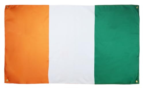 AZ FLAG Drapeau Côte d'Ivoire 150x90 cm Ivoirien Polyester Léger 4 Œillets | Usage intérieur Drapeau décoratif coutures doubles et bords renforcés avec œillets métalliques