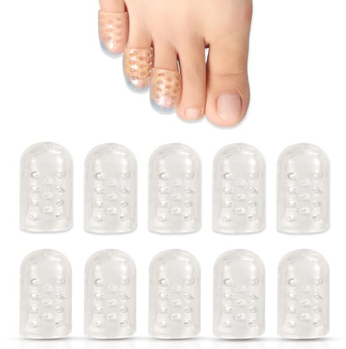 TYGA Toe Protectors for Women & Men - Silicone Gel Toe Protector, Breathable Anti-Friction Design for Pain Relief and Blister Prevention, Pack of 10