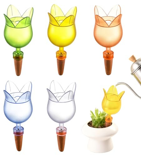 Picchetto Auto-irrigante | Globi per irrigazione Automatica delle Piante | autoirriganti per Piante | Spikes irrigazione a Forma di per aiuole Rialzate Cactus Giardino Prato Interno