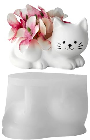 per calcestruzzo, 3D, resina epossidica, oggetti decorativi per gatti, in calcestruzzo, per casa, feste, arte e artigianato, famiglia e amici