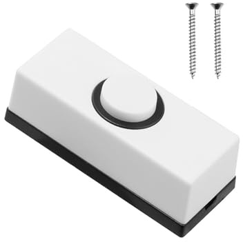 Pulsante Campanello da Esterno,Pulsante in Plastica con 2 Viti Design Sottile e Resistente Alle Intemperie Compatibile con la Maggior Parte dei Campanelli Cablati per la Maggior Parte Campanelli