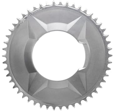 Generisch Kompatibel mit Shimano R2000/R3000/R5800 110BCD Kettenblatt 48–58 Zähne – 3 mm Offset, silberweißes Rennrad-Kettenrad(Silver 3mm 50T)