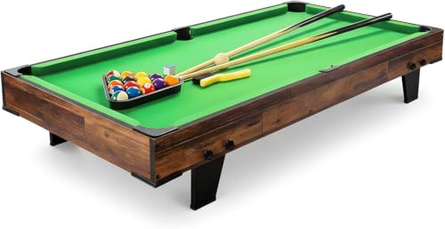 Hyner Table de Billard 120cm, Mini Pool avec Accessoires, Snooker Intérieur | Bois de qualité, léger et mobile, design gain de place, montage facile, idéal pour adultes et familles.