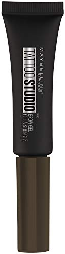 Maybelline TattooStudio Waterproof Eyebrow Gel Makeup, Deep Brown, 1 Count