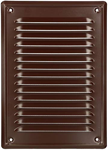 KOTARBAU® Lüftungsgitter 230x165 mm Abluftgitter Einschrauben Lackiert Kamin Belüftung Braun Insektschutzgitter beständig gegen Korrosion