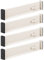 mDesign Juego de 4 separadores de cajones regulables – Práctico organizador de cajones de plástico para armario y cómoda – Versátil divisor de cajones de plástico – crema/beige