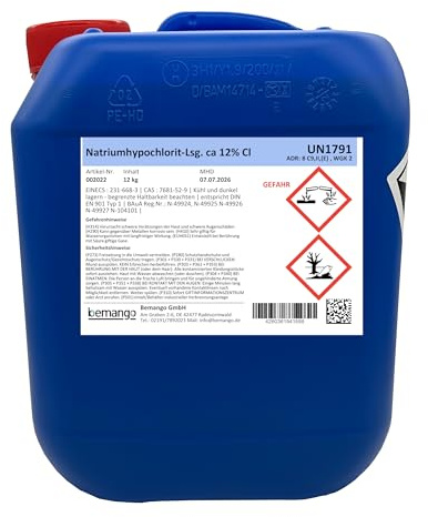 Bemango Chlorbleichlauge Natriumhypochloritlösung ca. 12%, 10 Liter