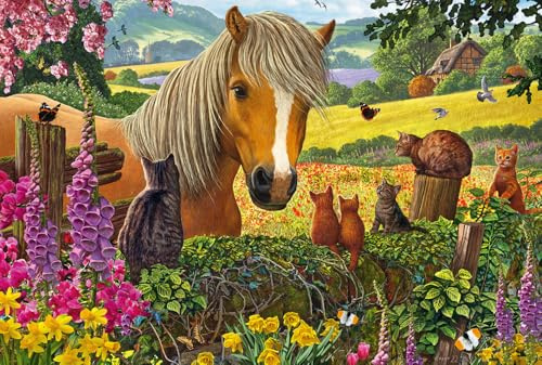 Schmidt 56526 Süßer Besuch auf der Pferdekoppel, 150 Teile | Kinderpuzzle