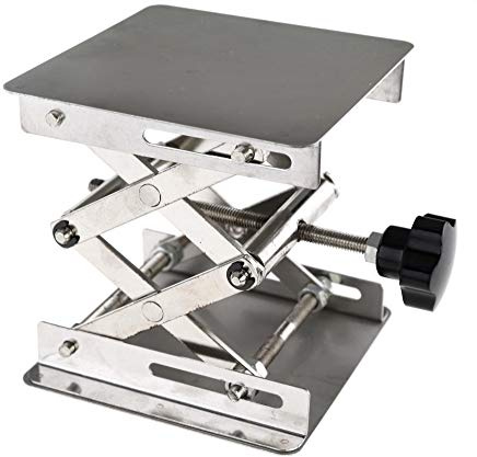 The Lord of the Tools Labor Hebebühne Hubtische Lifter Hebeplattform, 100mm x 100mm Hubhöhe 150mm, Edelstahl Tragkraft 3kg