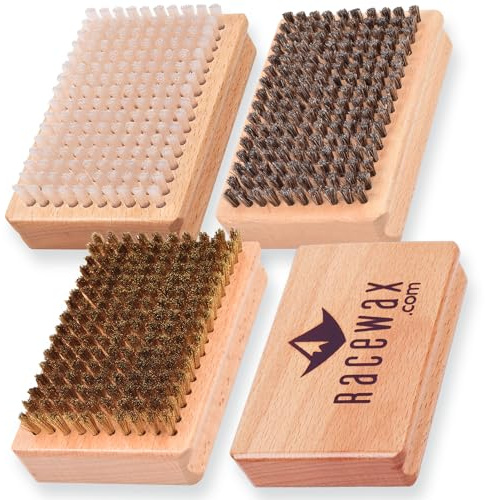 RaceWax Pro Skiwachs-Pinsel-Set, Nylon, Rosshaar, Messing