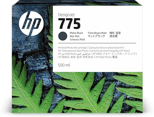 HP 775 500-ML MATTE BLACK INK 775 500-ml Matte Black Ink, W126475203 (775 500-ml Matte Black Ink 775 500-ml Matte Black Ink Cartridge, Standard Yield, 500 ml, 1 pc(s), Single)