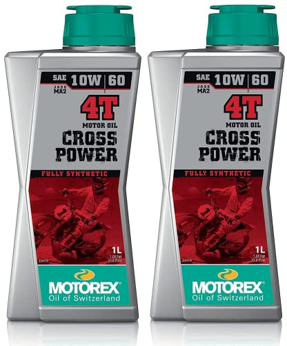MOTOREX Olio motore 4T Cross Power SAE 10W-60 per moto, 2 l