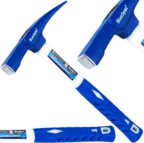 NTI 24oz BlueSpot Professional Brick Layer Hammer FIBREGLASS Shaft Soft Grip 680g Masonry Work Building Construction Striking Face Chisel Blade DIY Power & Hand Tools UK Free P&P (26566-BS)