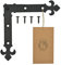 MoriaDesign Rustikal Ecken für Fensterladen -150 x 150 x 2 mm - Schwarz MattPulverbeschichtet Schmiedeeisen - Dekorative Ecke für Gartentore, Holztüren, Holztore und Fensterläden