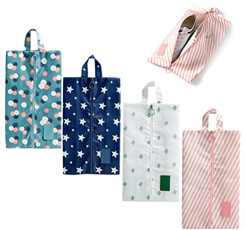 4 Uds Bolsa Organizadora de Zapatos y Ropa de Viaje con Asa, Protector de Polvo para Almacenamiento