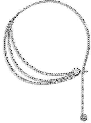 Körperkette, Körperschmuck Silber Mehrschichtige Panzerkette mit Anhänger Avatar 90cm Metalllegierung Taillenkette