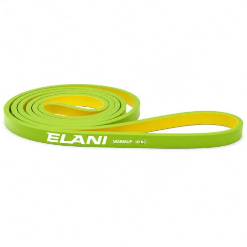 ELANI Resistance Bands 3er-Set - Trainingsbänder 25/35/45 kg für Klimmzüge | Fitnessbänder Set mit Abstandsmarkierungen - doppelbeschichtete Klimmzug Bänder aus Naturlatex, Widerstandsband, Pull Up Band