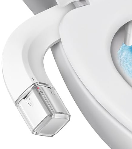 Shineforu Ultra-Slim Bidet Dual Mode Bidet Attachment for Toilet, Bidet Toilet Seat Attachment with Pressure Controls(Feminine/Posterior Wash),Easy to Install Design Non-Electric Bidet