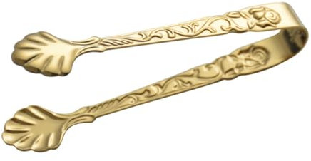 Eiswürfelzange aus Edelstahl goldene Zange Vintage Zuckerzange winzige Zange Eiszange Zuckerwürfelzange Multifunktion Clip Kuchen Lebensmittel Zuckerwürfel Zange Rostfreier Stahl