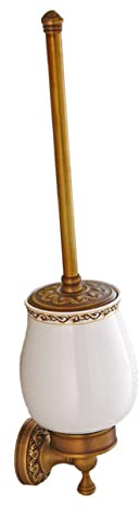 Cabilock Vintage Brush Set Cuivre Antiques pour Salle De Bain Support Mural Inclus Et Balayette WC Élégante pour Maison Et Hôtel