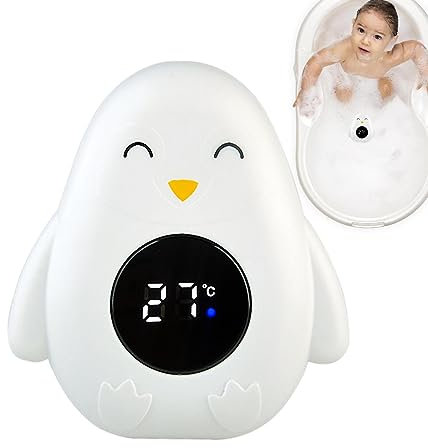 Thermomètre de Bain Numérique Manchot Pour Bébé et Nouveau-né Avec Écran LCD Tactile LED