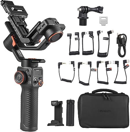 HUIOP i MT2 Camera Stabiliser 3 Gimbal Stabilizer for Smartphone 1.2 kg/2.64 LB Connection BT Connection Compatible with Samart Phone Tripod Digital Camera