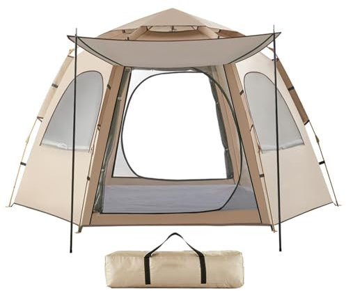 Camping Zelt Pop Up - Kuppelzelt Wasserdichtes Campingzelt für 5-8 Personen, Tragbares Atmungsaktives Campingzelt | Oxford Tuch Sofortige Zelte Einfache Einrichtung für Wandern Bergsteigen Outdoor