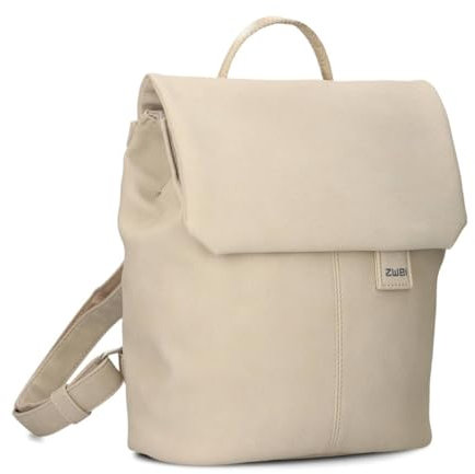 Zwei Damen City-Rucksack Mademoiselle.M MR8 4 Liter weiches Kunstleder, Magnet-Verschlussklappe, Hauptfach mit Reißverschluss, gepolstertes Trennfach für Tablet, Rückenpolsterung (nubuk-linen)