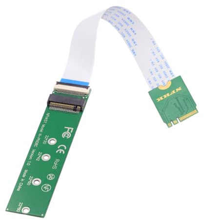 NFHK 2230 NGFF A+E-Key Male to NVME M-key Female Extension Cable for Laptop Mainboard SSD 2280