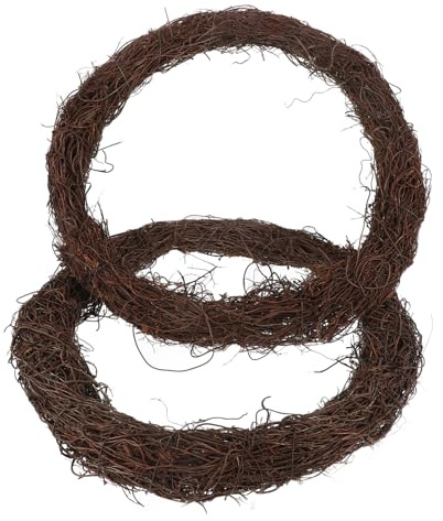 Zerodeko Ghirlanda di Vite in Rattan Ghirlande di Vite Naturali 35 Cm Artigianato Natalizio Decorativo da Appendere alla Porta D'ingresso