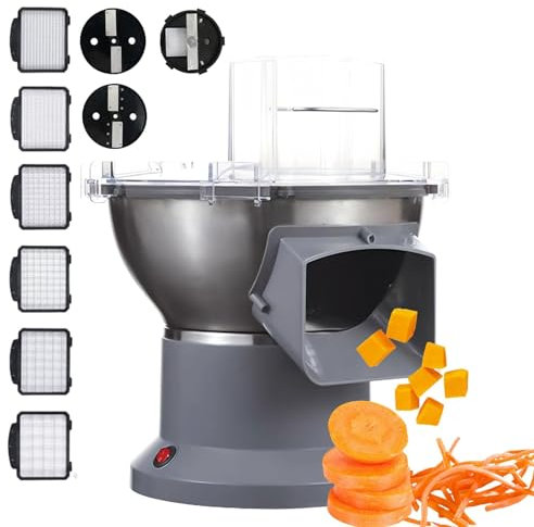 Cortador de verduras comercial, cortador eléctrico de alimentos para cebolla, ajo, zanahoria, patata, cortador multifuncional y cortador para herramientas de cocina y dispositivos