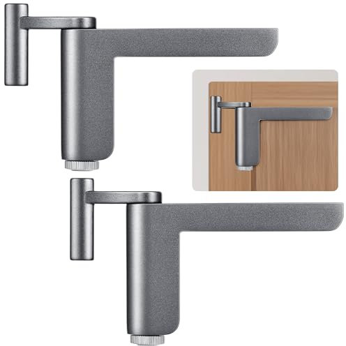 Dreyoo 2 Stück Türschließer für Innentür, geeignet für Universaltür, Mini-Türschloss ohne Bohren, keine Schrauben erforderlich, einfache Montage