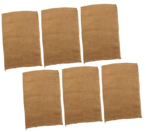 POPETPOP 6pcs Potato Storage Bins Large Jute Planting Bags Reusable Burlap Produce Bags for Gardening Camping Sandbag Use