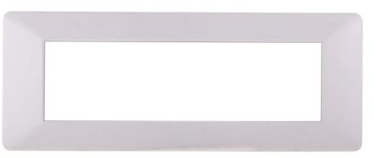PLACCHE IN TECNOPOLIMERO, COMPATIBILE CON VIMAR PLANA, 7 MODULI/POSTI, COLORE BIANCO, ALTA QUALITA', DESIGN ELEGANTE E MODERNO, PER INTERRUTTORI/PRESE, SERIE CIVILE