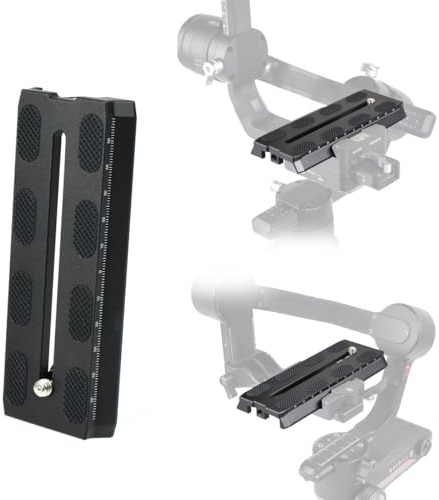Akeipho Aluminum Quick Release Plate 120mm for DJI Ronin S Gimbal with 1/4 Hole,Camera Mounting Plate Compatible with Manfrotto 41mm Standard for Gimbal Stabilizer Tripod Monopod
