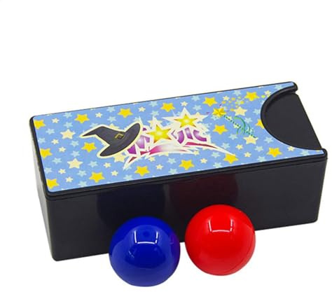 Magic Tricks - Scatola interattiva per principianti, 4 x 9,5 x 3 cm, palline che cambiano espediente, trucco da rosso a blu, magie ravvicinate per bambini e adulti