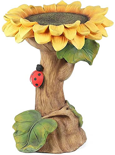 KANBUN Bagni di Uccelli per all'aperto - Vasca da Bagno di Gallo/Girasole/Albero all'aperto, Bagno Selvatico per Uccelli Fauna Selvatica, Decorazioni per Esterni per Esterni per Esterni
