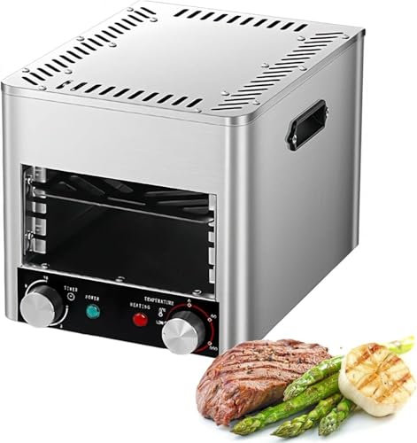 Hervidor Eléctrico Infrarrojo Sin Humo Para Uso En Interiores, Con Tiempo Y Temperatura Ajustables, Incluye Bandeja Para Asar Y Parrilla, Estufa Comercial Para Carne De 800 ℃ Para Cocinar Carne,A