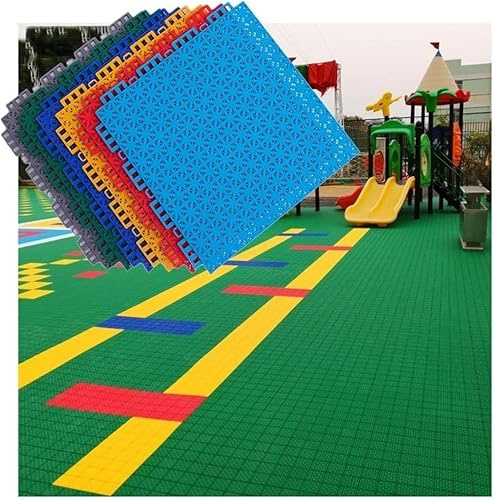 ININOSNP Tapis antidérapant de Haute qualité Dalles modulaires emboîtables for salles de Sport, gymnases, garages et revêtements de Sol(Gray)