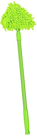 TOPBATHY Balai Serpillière Triangulaire Télescopique à Manche Extensible Tête Chenille Absorbante Amovible Nettoyage Facile Pour Sols Plats Vitres Douche Et Coins Difficiles Usage Maison