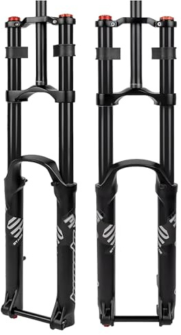 DHNCBGFZ Horquilla De Suspensión Bicicleta De Montaña DH 27,5/29 Pulgadas Recorrido De 190 Mm Tubo Recto De 1-1/8 Ajuste De Rebote Eje Pasante Refuerzo 15 X 110 Mm.(Schwarz,29in)