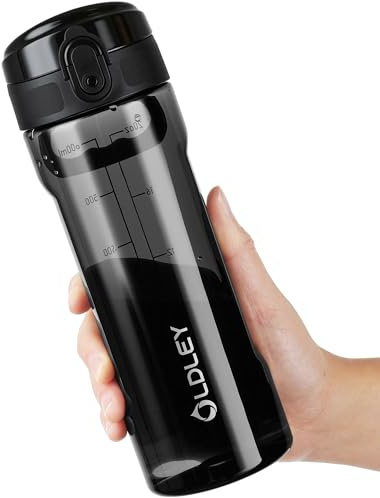 OLDLEY 650ml Wasserflaschen mit Sieb, BPA-freie auslaufsichere Trinkflasche, leichte wiederverwendbare 0,65l Tritan-Sportflasche für Radfahren, Fitness, Universität, Sport, Outdoor, Büro, Wandern