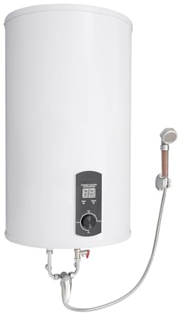 Boiler per serbatoio di acqua calda 50L/80L/100L/120L a risparmio energetico 2000W Scaldabagno verticale a parete con display LED della temperatura 25-75°C Temperatura regolabile (Moderno, litri, 120)