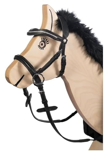 HKM 9209 Funny Horses gebisslose Glitzer Strass Trense - für Holzpferd