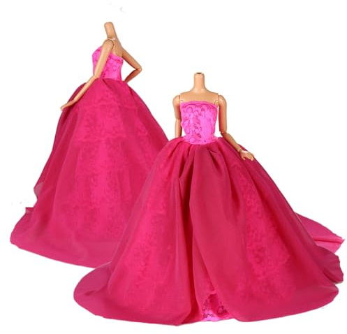 Miunana 1 Princesa Elegante Vestido de Noche Novia Vestir Boda Ropa de Fiesta para 11.5 Pulgadas 28-30 CM Muñeca