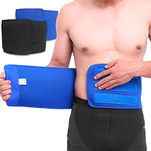 EVOLUXO Neopren Bauchweggürtel Fitnessgürtel mit Klettverschluss Schwitzgürtel für Männer und Frauen - Blau XL