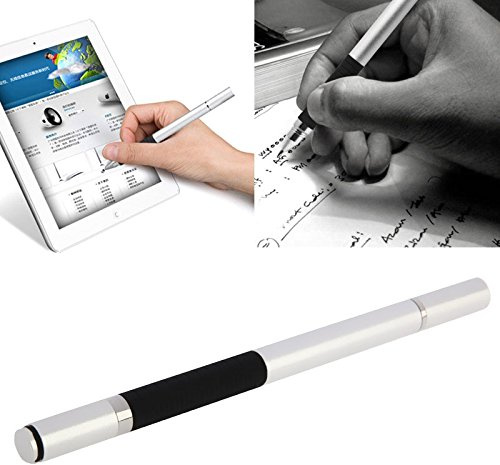 Penne universali colore argento, 2-in-1 per smartphone, tablet di qualsiasi marca purché capacitivi – Touch pen per scrivere su schermi Android/Windows - Sostituzione perfetta di una stylus
