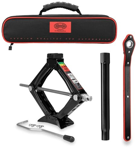 Heyner Germany Heavy Duty Car Scissor Jack With Ratchet Vehicle Lifting Tool Emergency H347110HR (1 Ton)