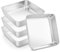 HaWare Juego de 4 moldes cuadrados de acero inoxidable para hornear pequeños y rectangulares, ideales para lasaña/brownie/pasteles, saludables y aptos para lavavajillas, 15 x 15 x 5 cm
